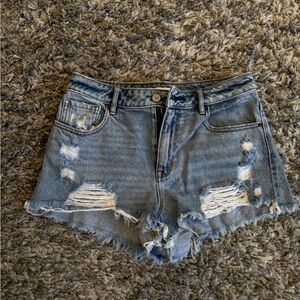 PacSun Distressed Denim Blue Women's Shorts